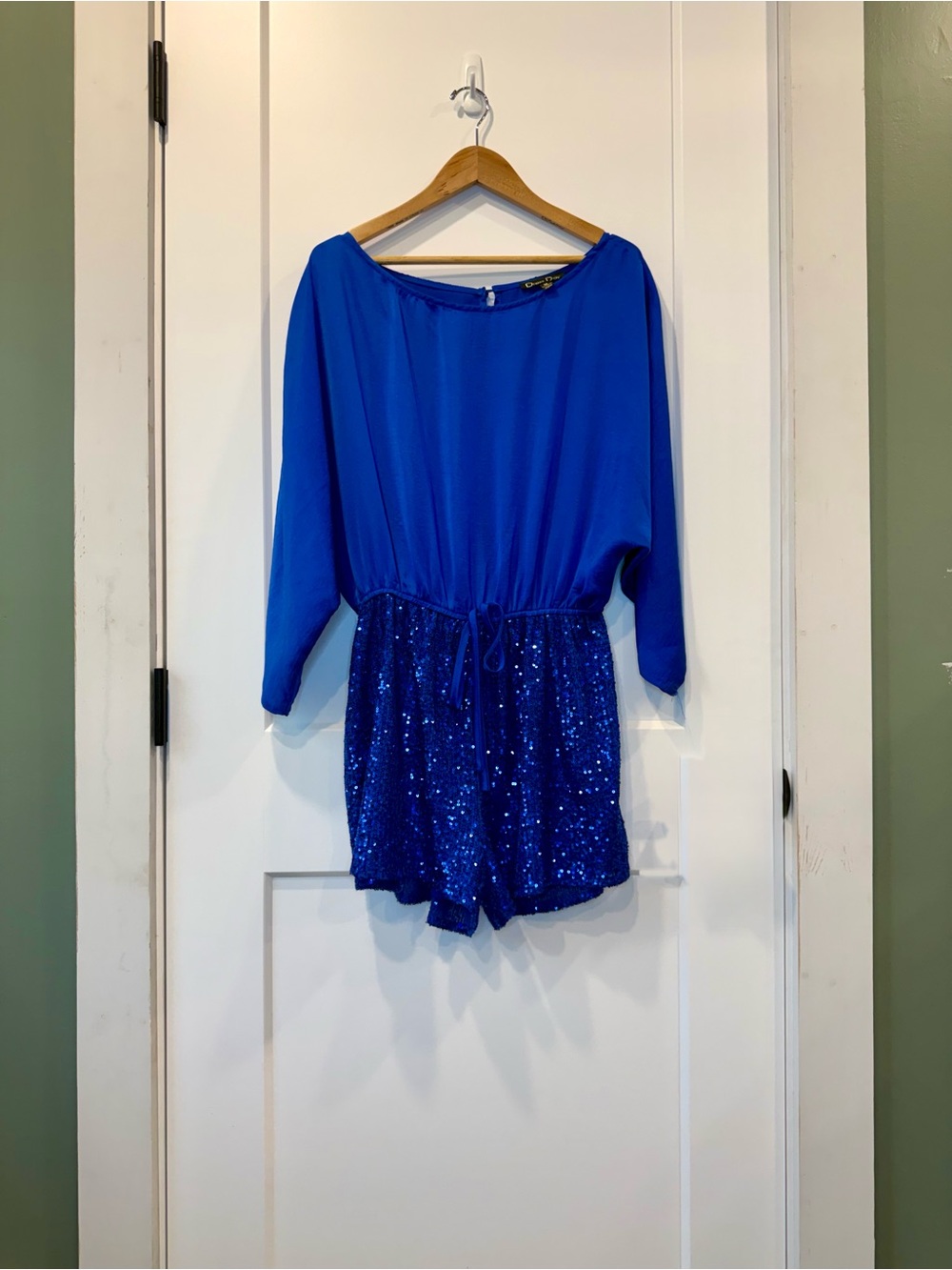 Electric Blue Sequin Romper